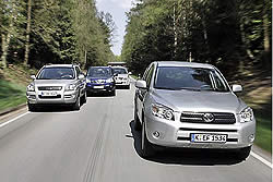 Тест RAV4 с Kia Sportage, Nissan X-Trail и Suzuki Grand Vitara