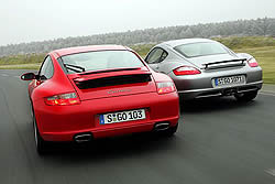 Porsche Cayman S против 911 Carrera